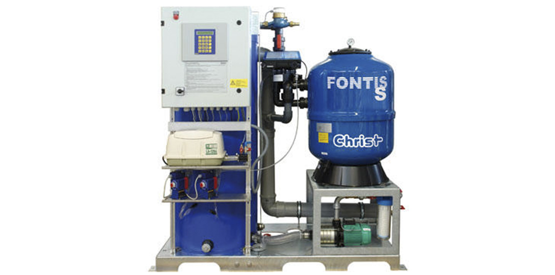 Теперь базовая модель системы рециркуляции воды FONTIS-5 оснащается электронным счетчиком для контроля поступления свежей воды.